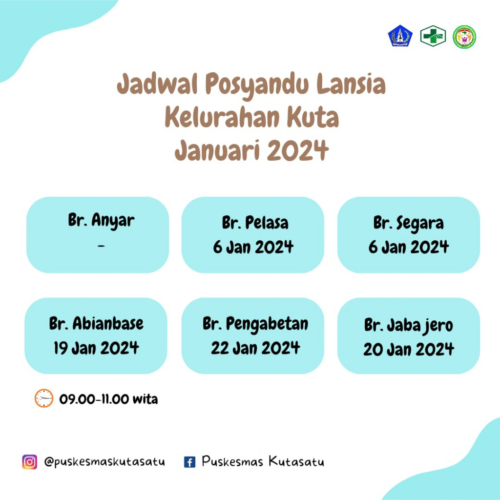 Jadwal Posyandu Lansia Di Wilayah UPTD Puskesmas Kuta I ...